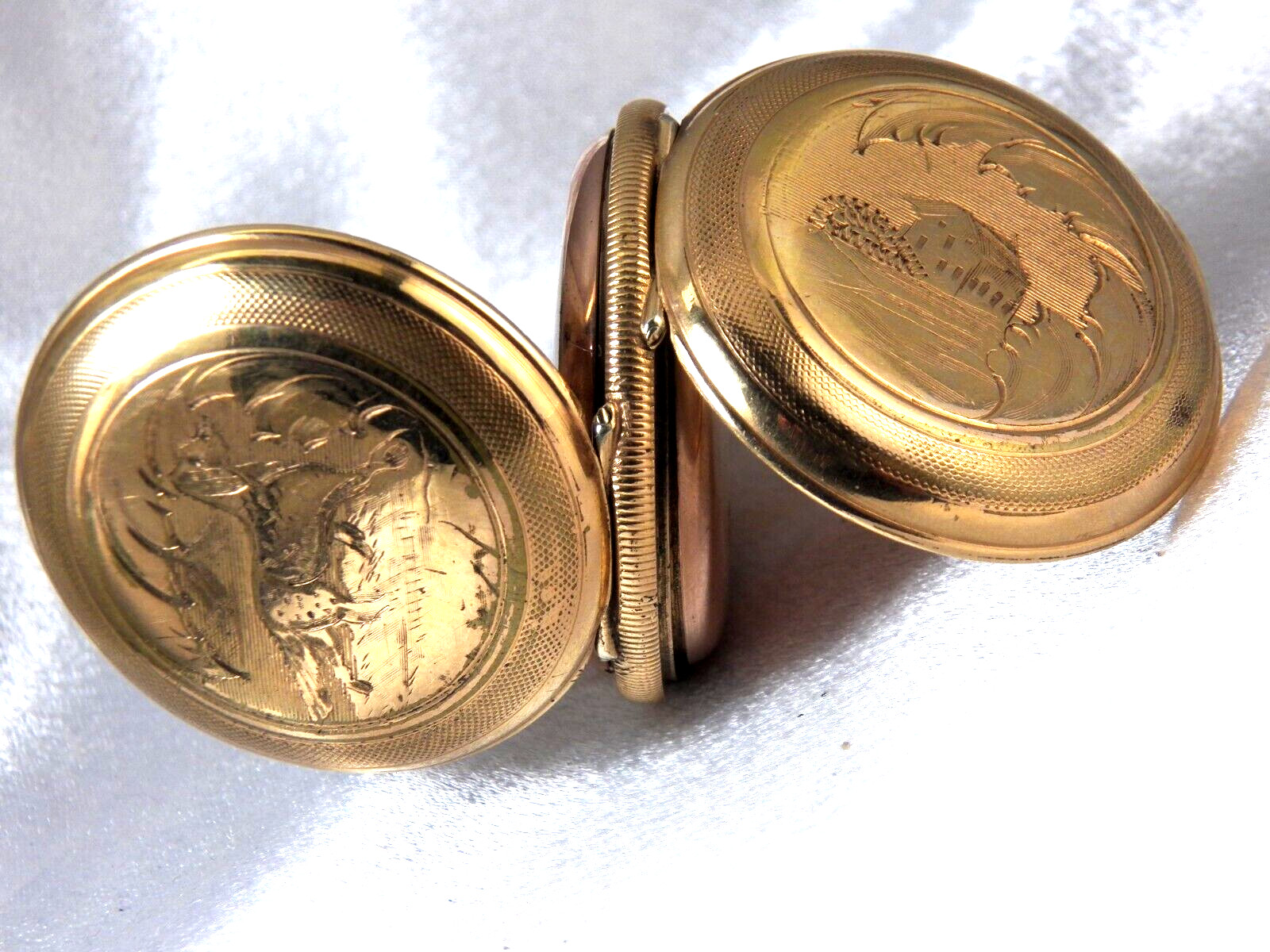 Antique Pocket Watch Hunting Case GF 10S Key Set Key Wind Gorgeous!