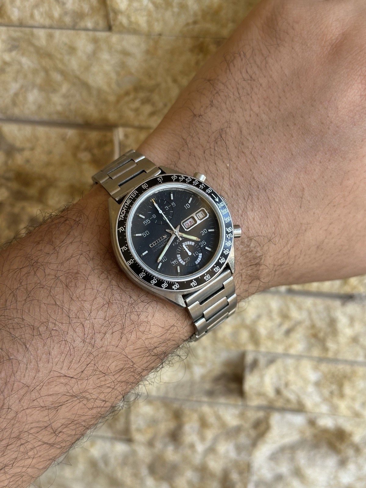 Vintage Citizen Flyback Chronograph 67-9313 Speedy Dec 1976 Challenge Timer Box