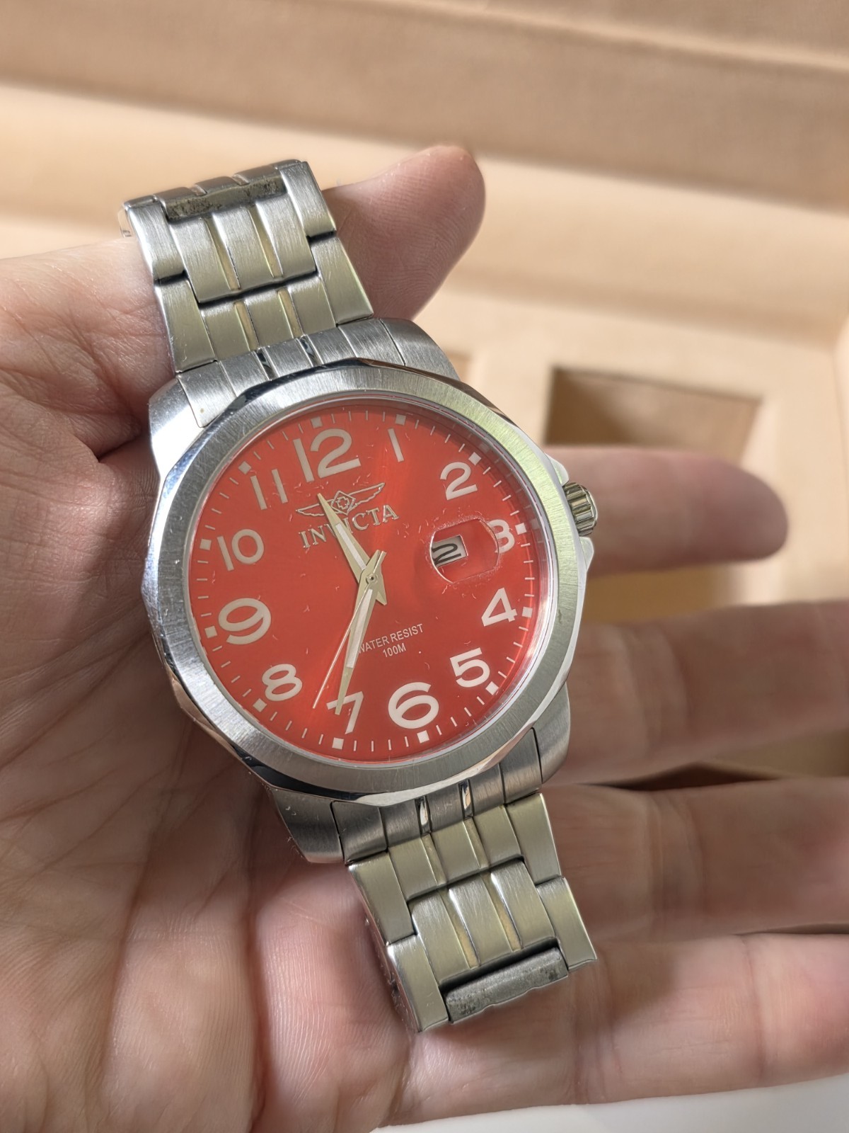 Invicta Specialty Rowan Men’s Watch – 40mm, Steel, Red Dial Preowned