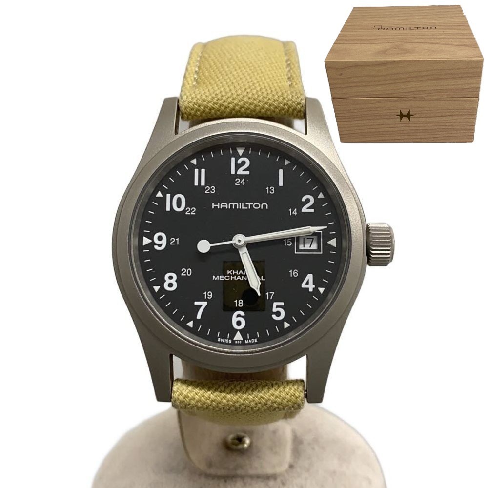 Hamilton Khaki Field Mechanical H69439363 H-50 Green Camel Box +Extra Strap JPN
