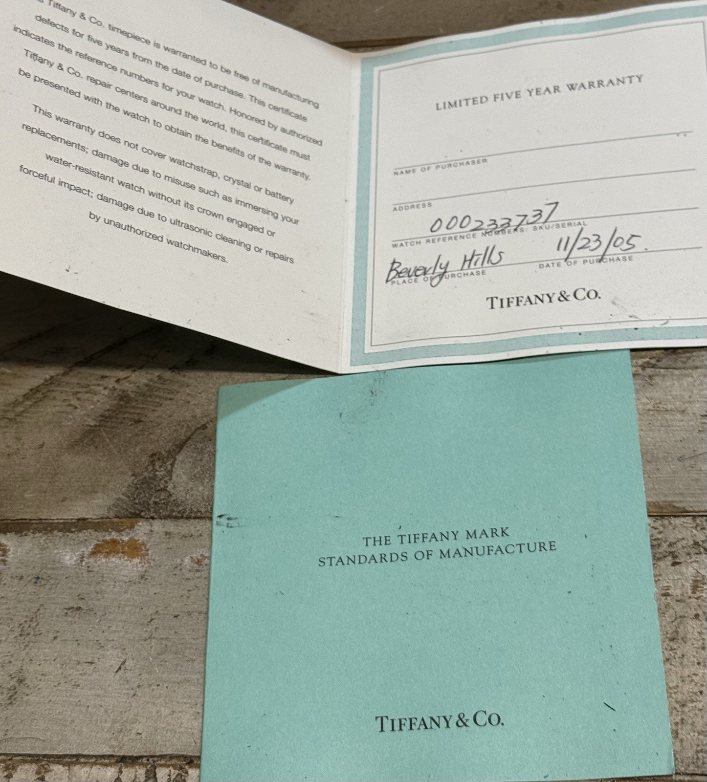 Tiffany & Co Atlas Mark Coupe Resonator Ladies Date Watch SS Guilloche Box Paprs