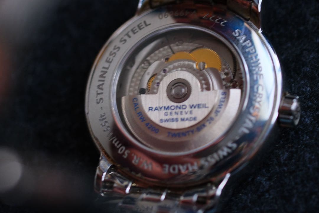 Raymond Weil Maestro Swiss Automatic Watch 395mm Steel Open Heart