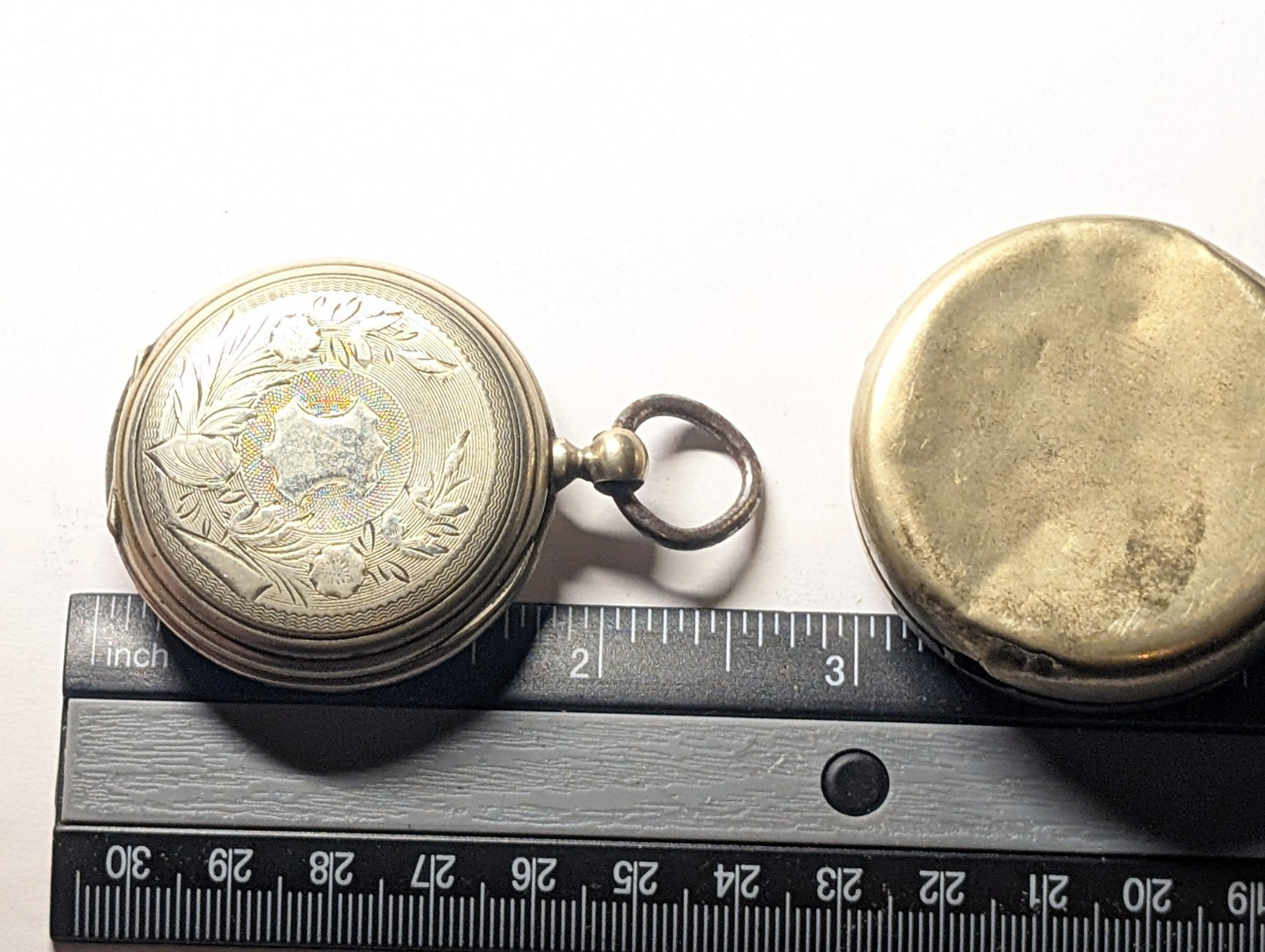 ANTIQUE CYLINDER POCKET WATCH WITH POCKET WATCH HOLDER