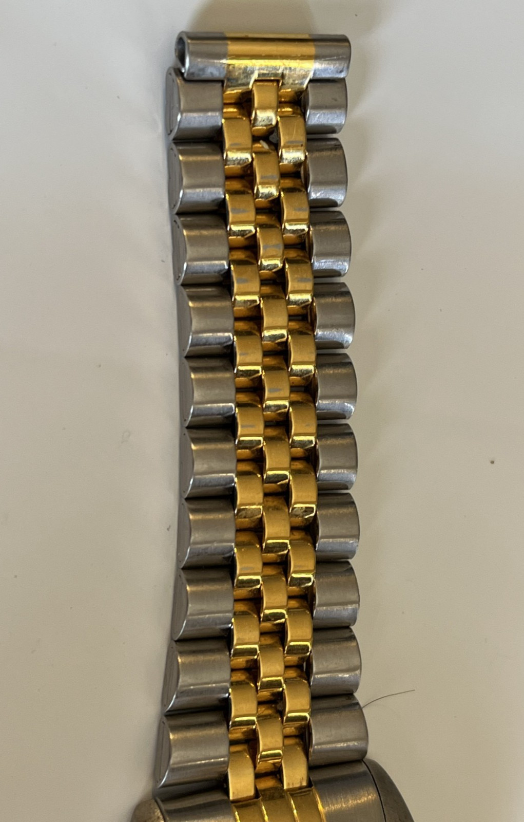 Vntg Suntime Military Wristwatch w/ Two-Tone Metal Band ~ Engraved AM 1941-60