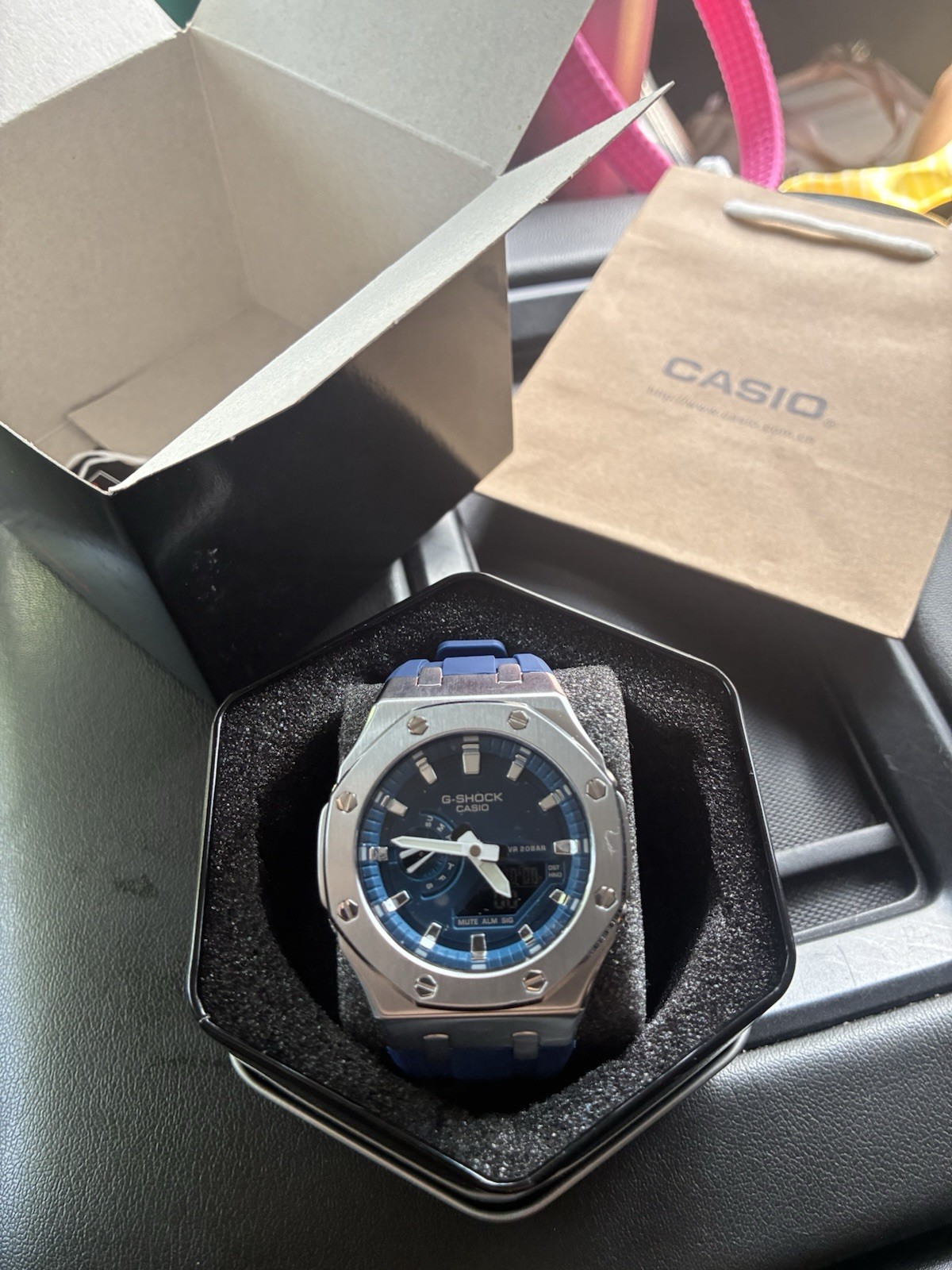 Casio G-Shock GA2100 Custom Blue Dial Analog Digital Watch w/ Box