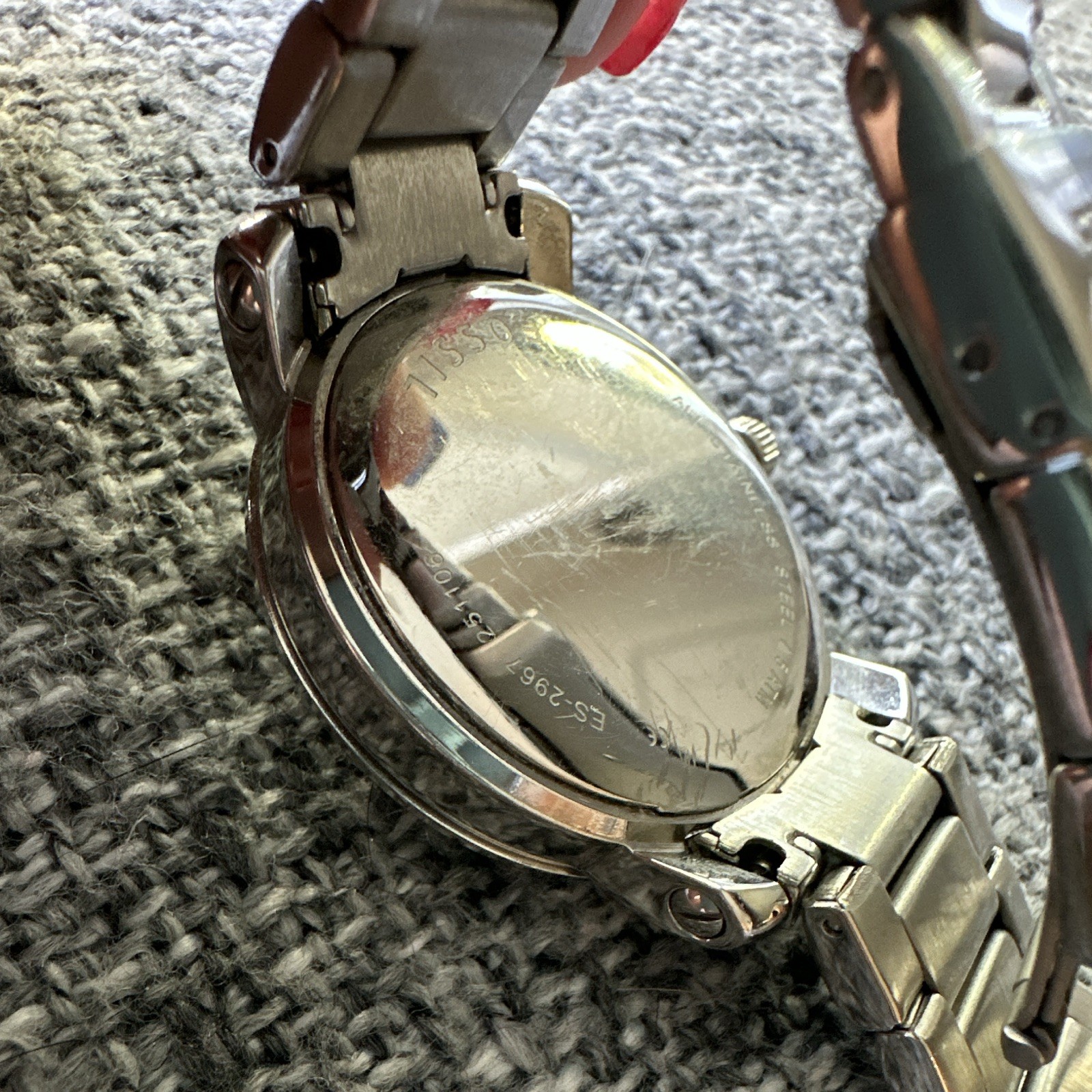 Fossil Women ES-2967 Multi-Dial Quartz Silver Dial SS Bracelet 35mm 5ATM
