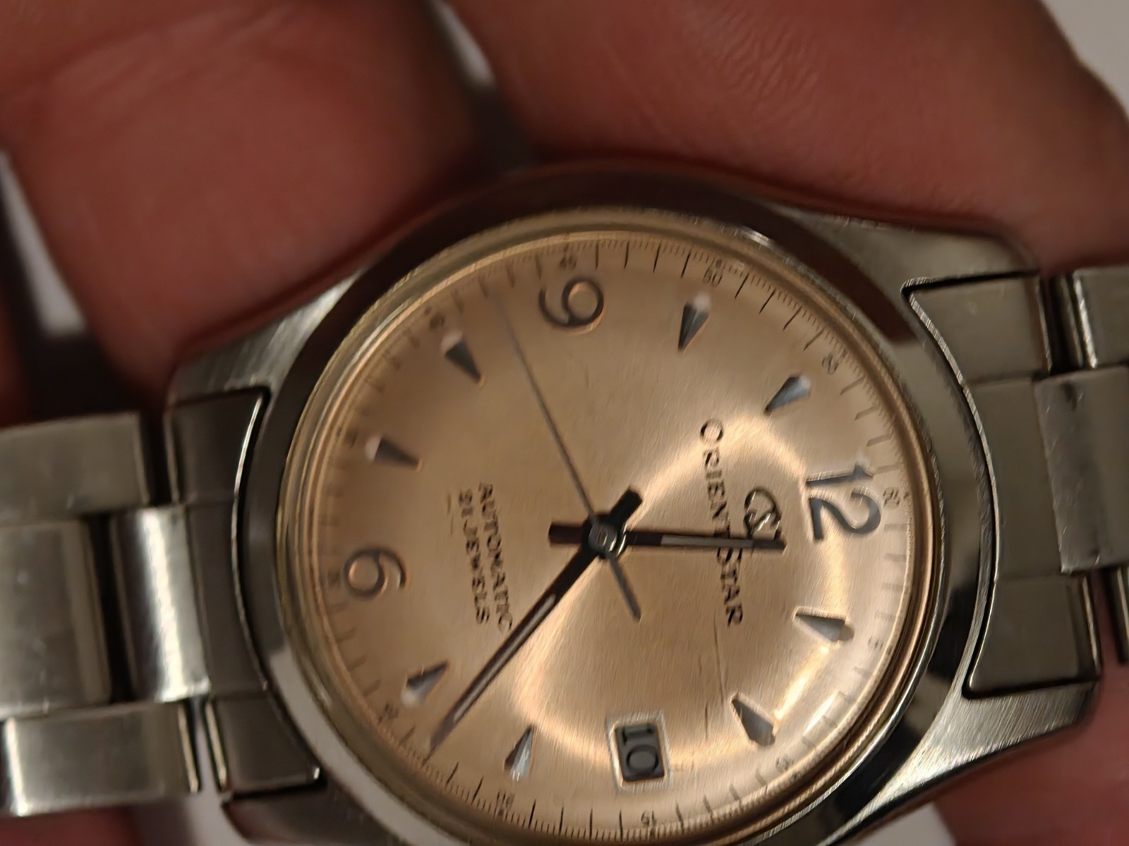 Rare Vintage Orient Star Automatic 21 Jewels – Salmon Sunburst Dial (JDM)
