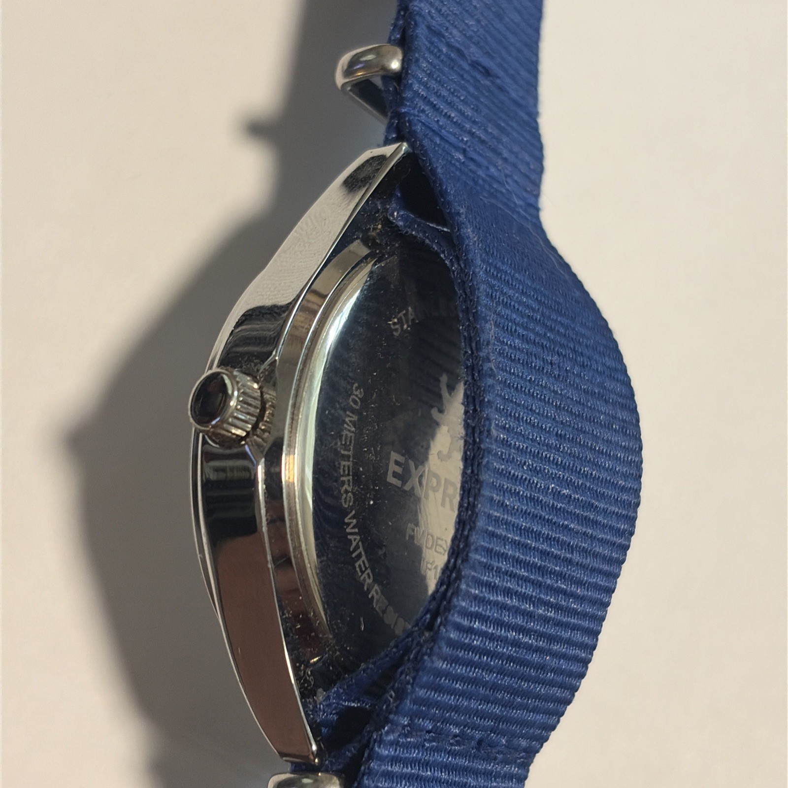 Stylish unisex Express Cobalt blue watch with fabric band