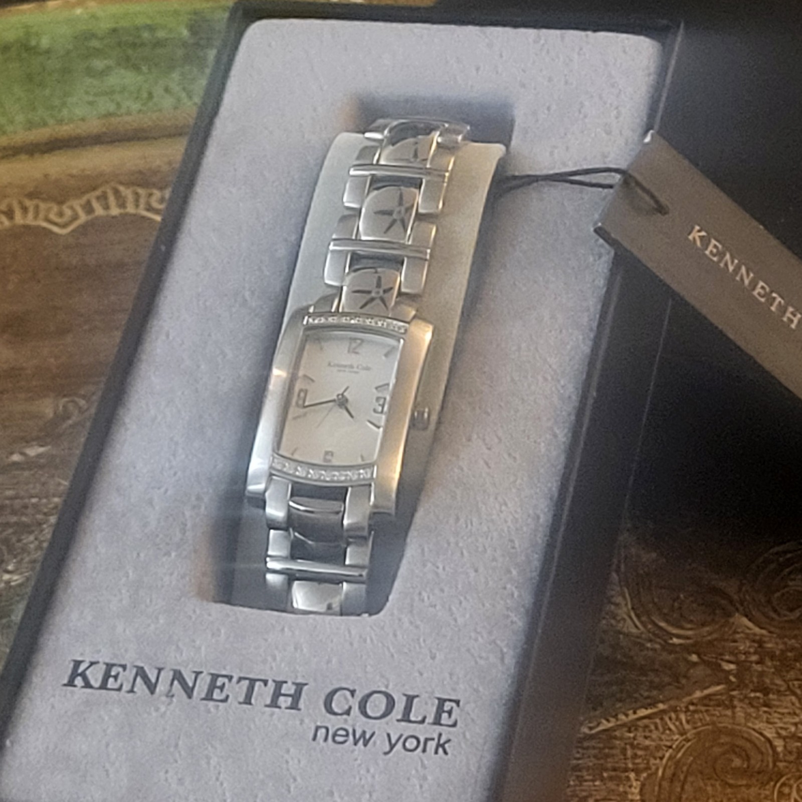 kenneth cole new york watch women KC4283 Brushed Polished Nickel Tone