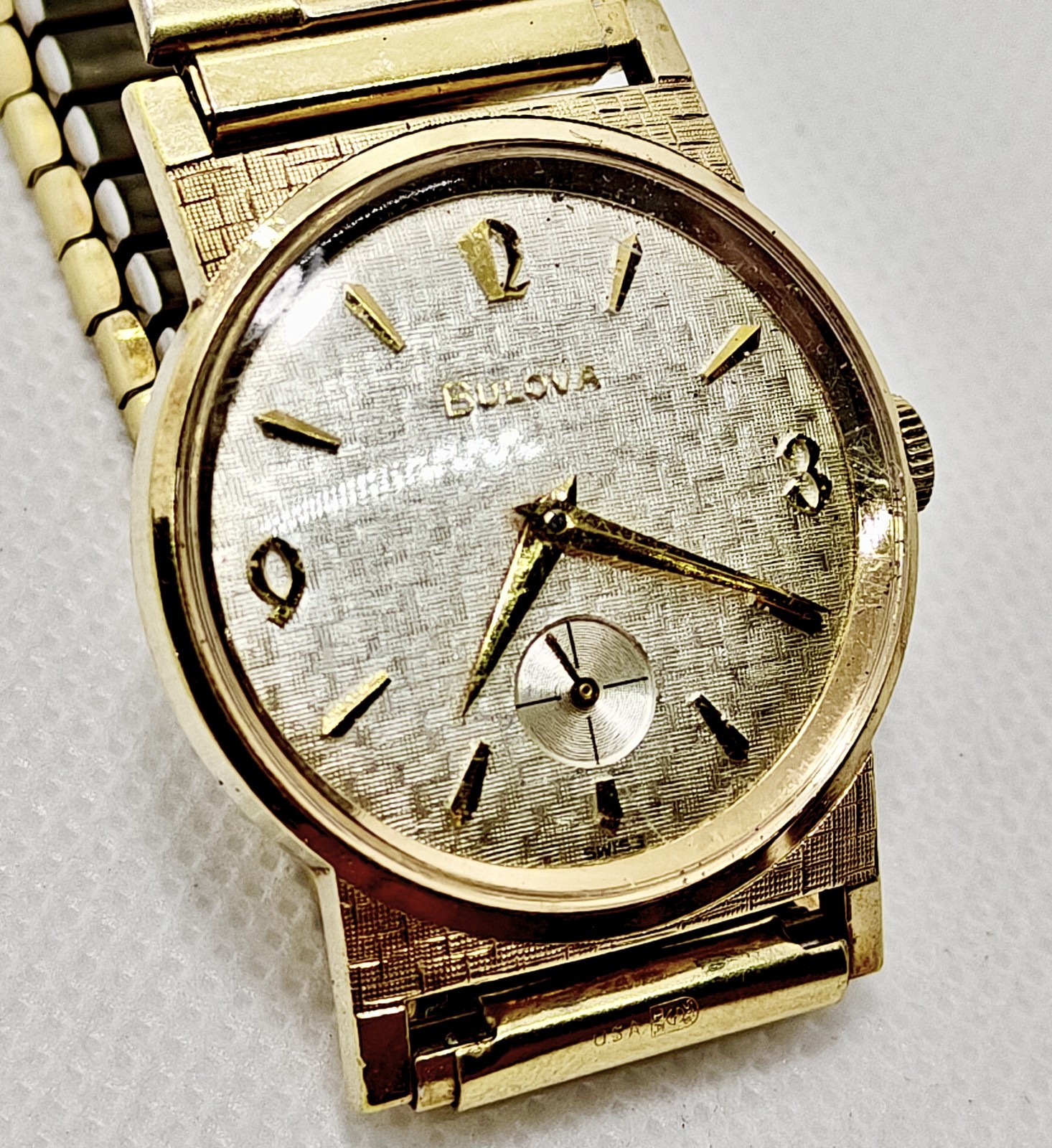 Vintage 1963 Bulova American Eagle Men’s Watch 11AF Textured Dial