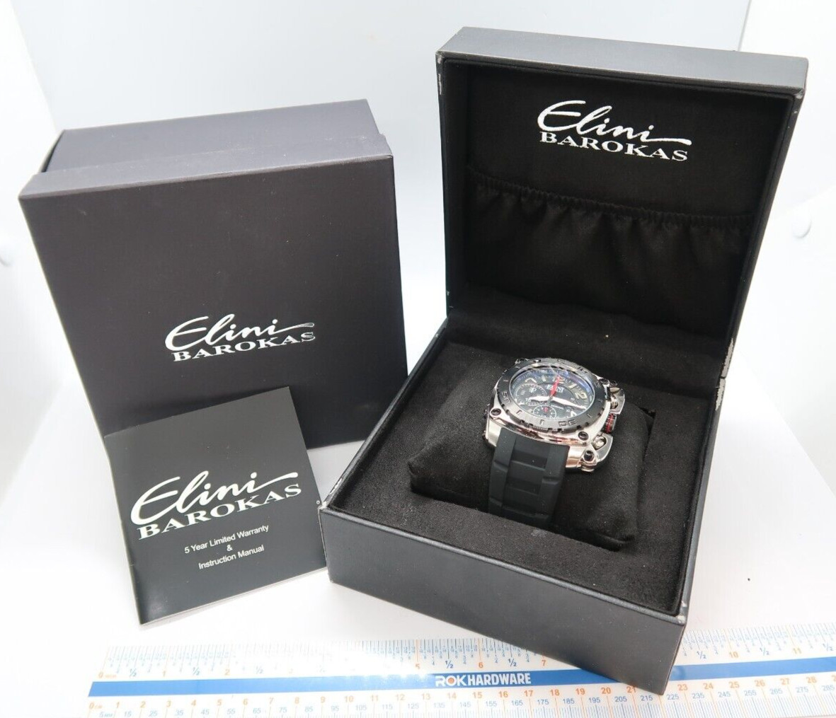 ELINI BAROKAS, 660ft “The General” CHRONO w/Box, BIG MENS DIVE WATCH,MIB R23-18