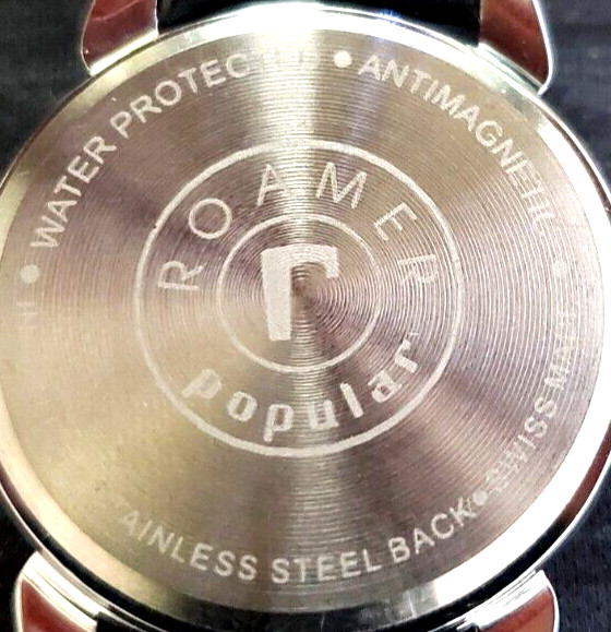 RARE Roamer Shock Proof Mechanical Swiss Watch Restored Serviced GLD-BLK-BLK