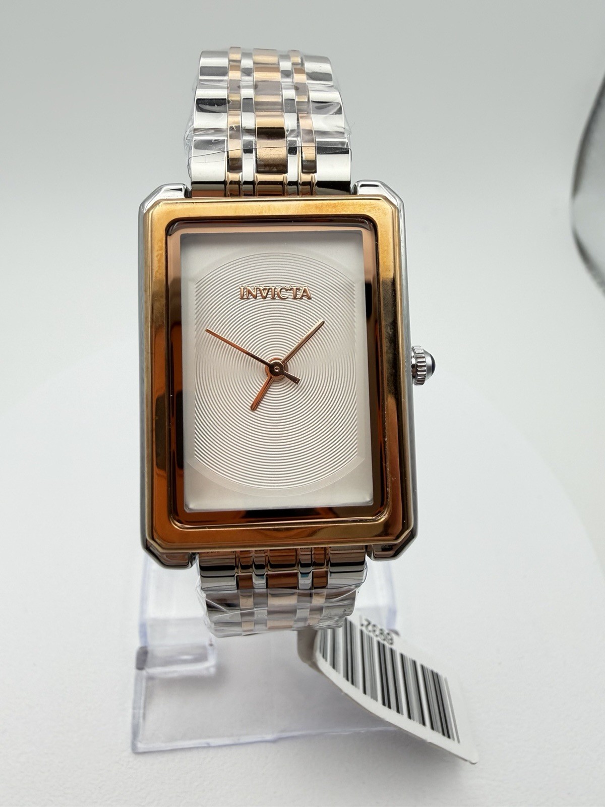 69321- Invicta Women’s Rectangle 24mm Two-Tone Steel Quartz Watch, 30m.