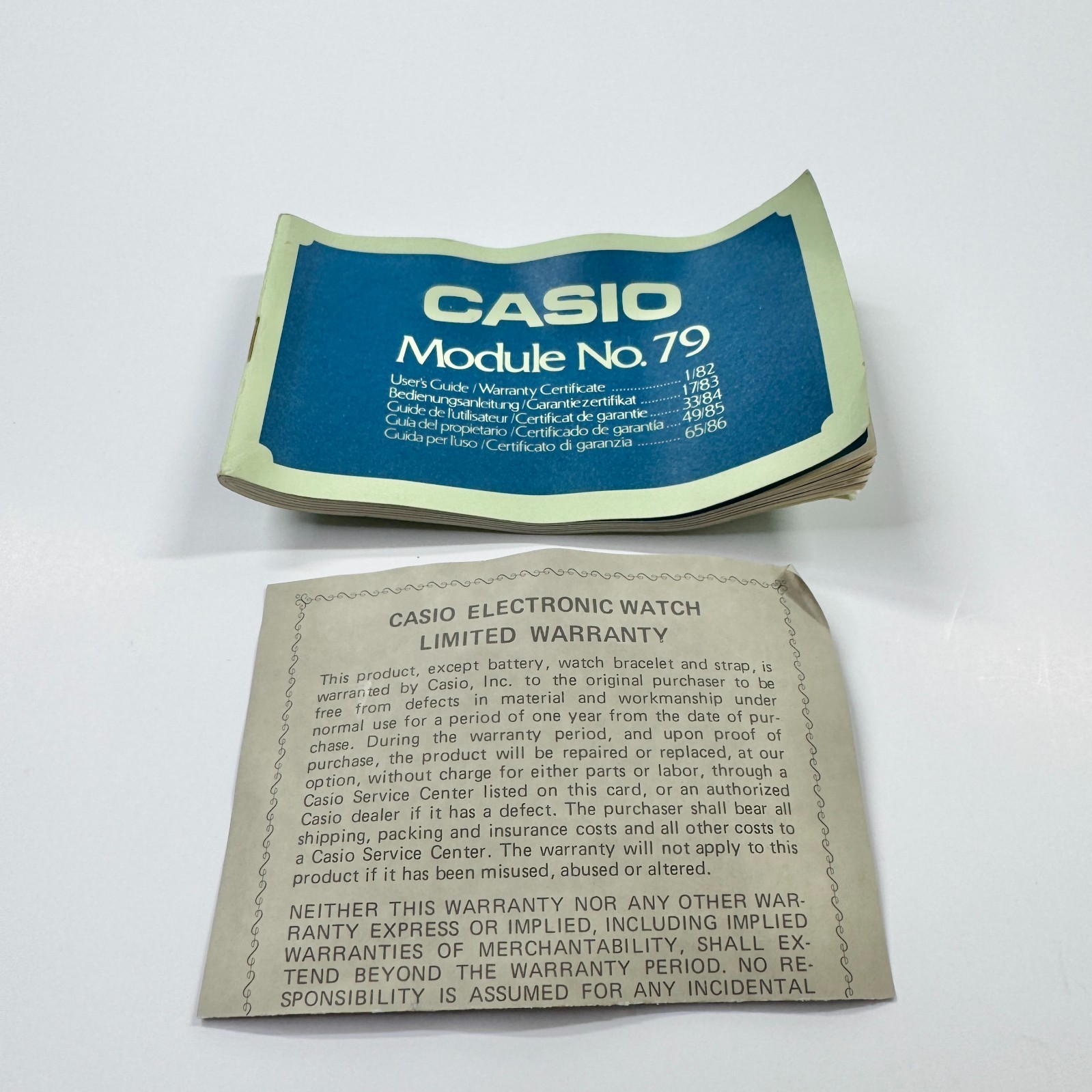 Vintage Casio 79QS-39 Calendar Digital Watch Japan w Box Manual – NEEDS BATTERY