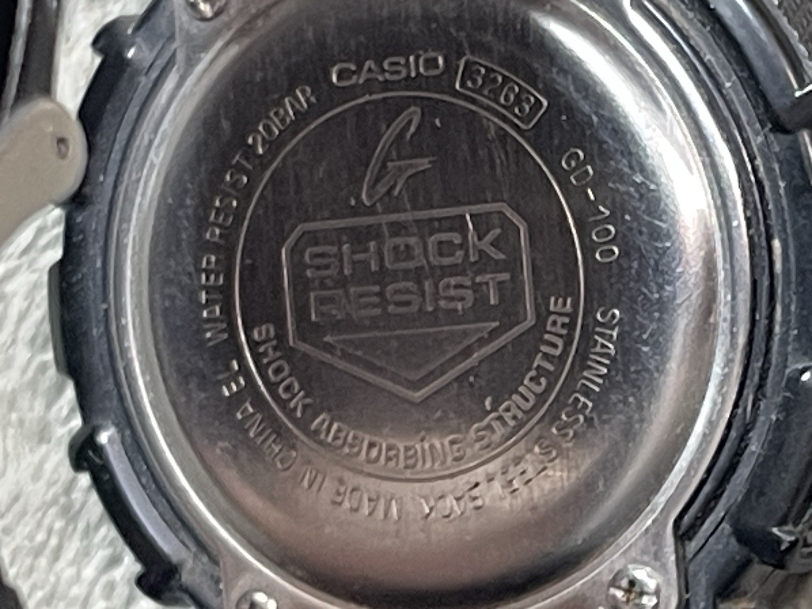 Men’s Casio G-Shock GD-100 (3263) Multifunction Digital Watch ( Flaw ) Runs Good