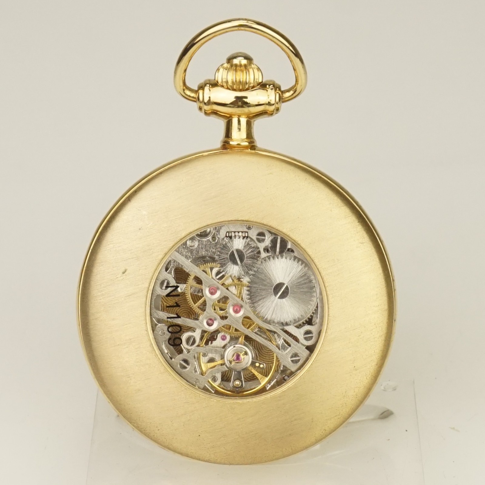WORKING! Mechanical SKELETON Pocket Watch Men’s no fusee duplex no repeater RAR