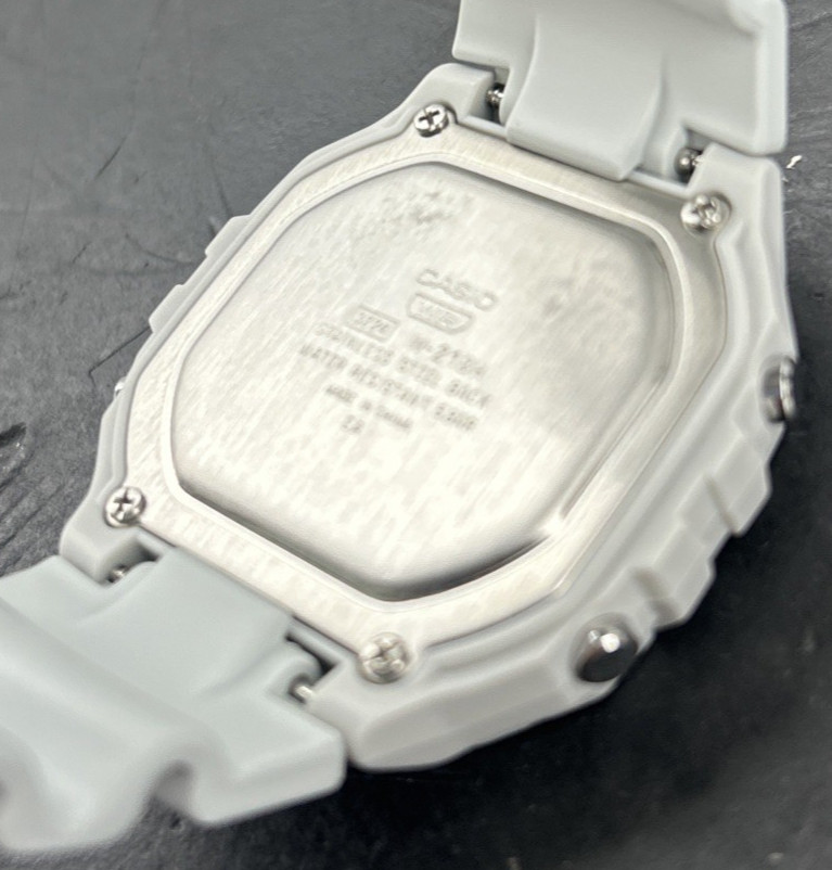 Casio W218H-8BV, Chronograph Watch, Off-White Resin Band, Alarm, Illuminator