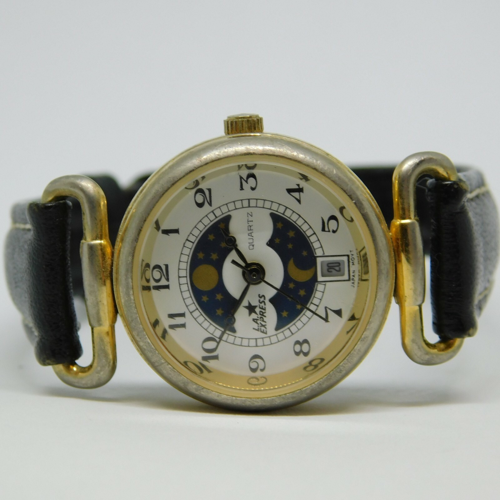 L.A.Express LAX485 Genuine Leather Quartz Analog Women’s Watch New Battery