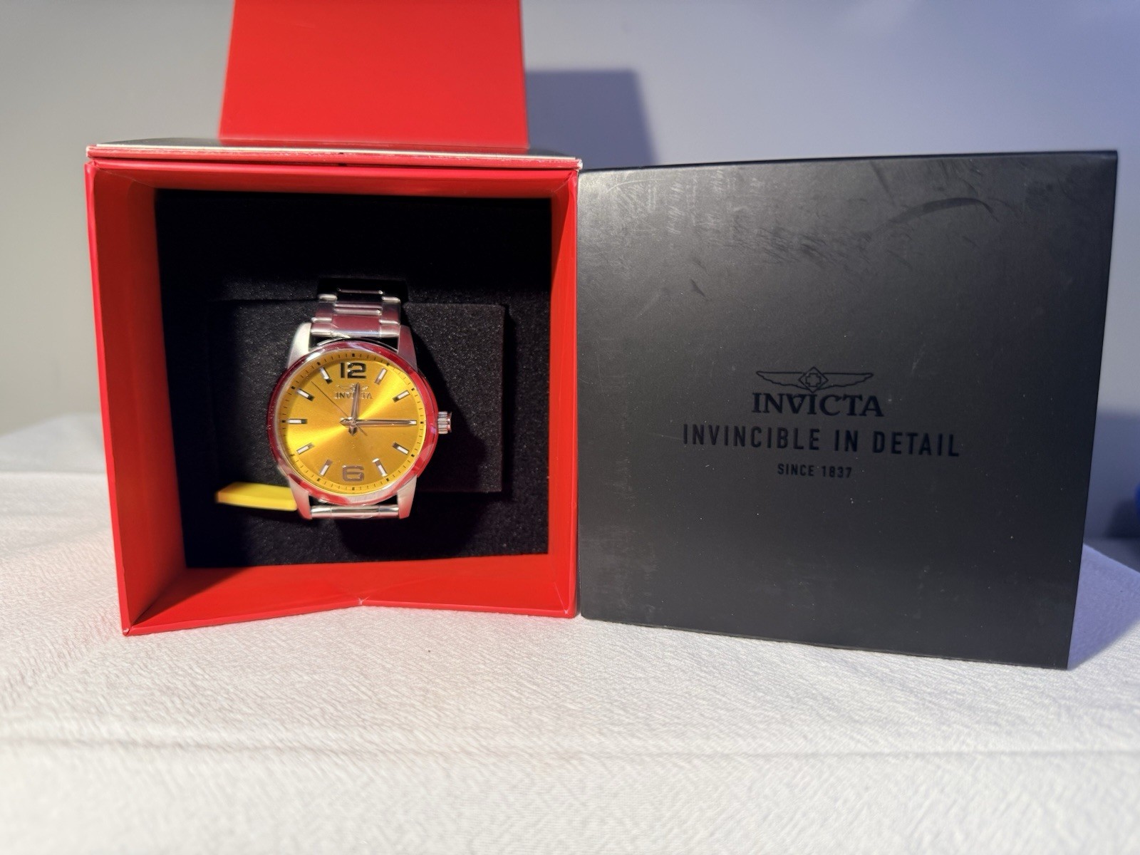 Invicta Men’s Celestial Yellow Dial Watch 50M Water Resistant NEW w/ Box