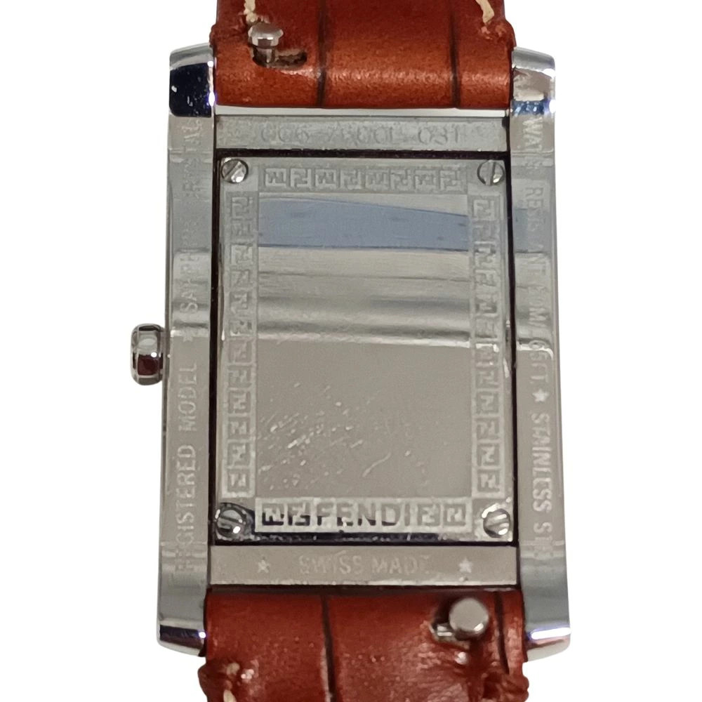 FENDI 7600L Zucca pattern reversible quartz ladies wristwatch C1219 used