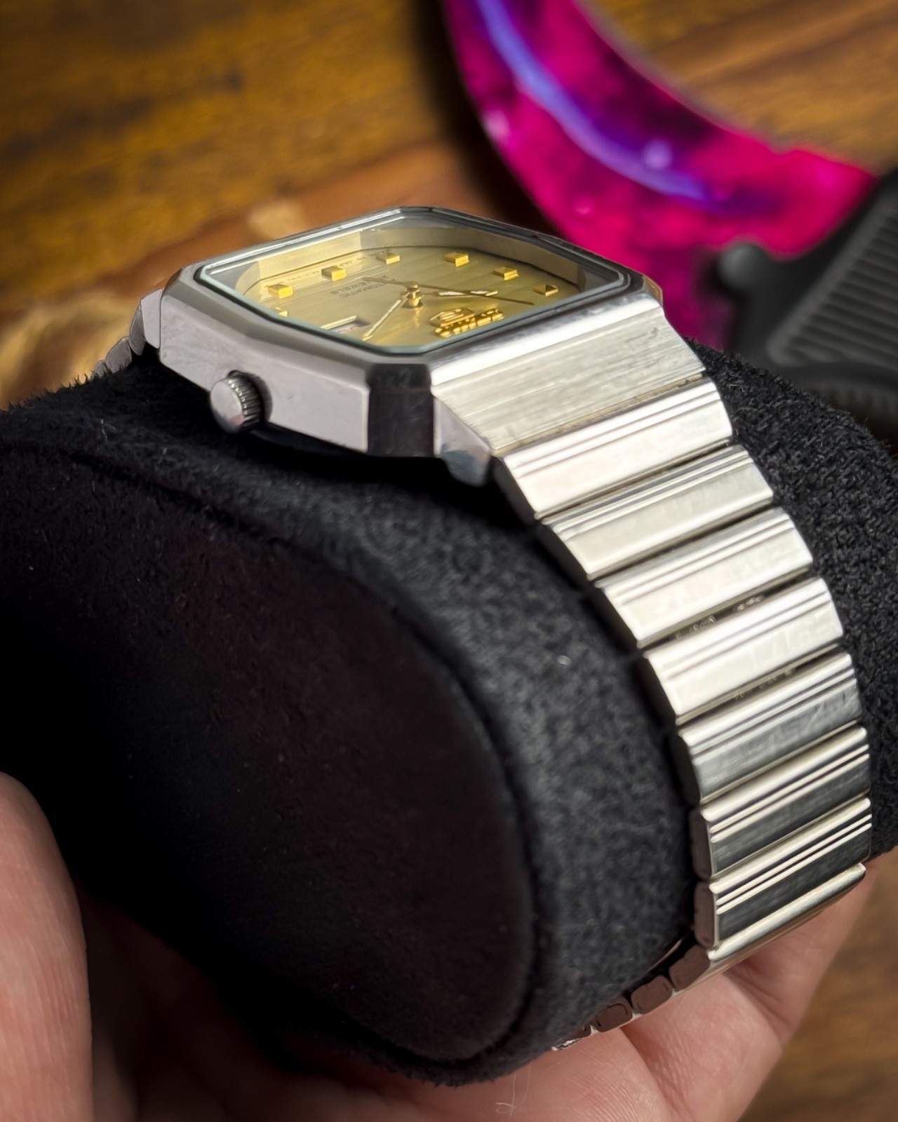 1990 SEIKO 5 ✨🥂 Gradient Horizontal Textured Dial 🌟 21J Auto Cal. 4227 ⚙️🇯🇵