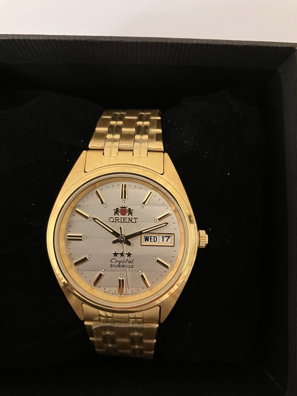 Orient TriStar Automatic, Gold Tone, Day Date, New In Box
