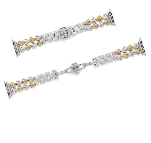 Brighton Cascade Heart Watch Band Two-Tone Hearts NWT FOR BAND ONLY $198