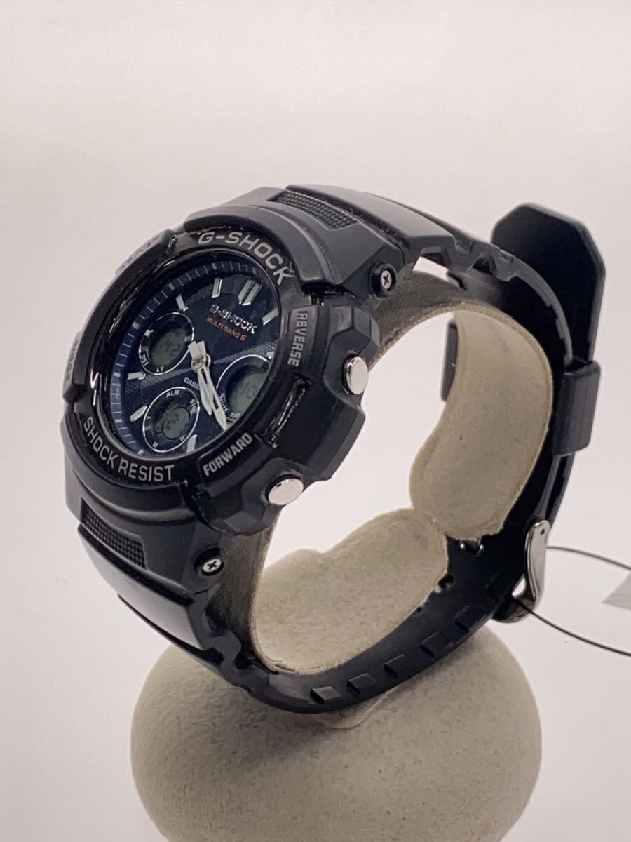 Casio G-Shock AWG-M100SB Watch Men 48mm Blue Dial Black Alarm Chrono Solar Japan