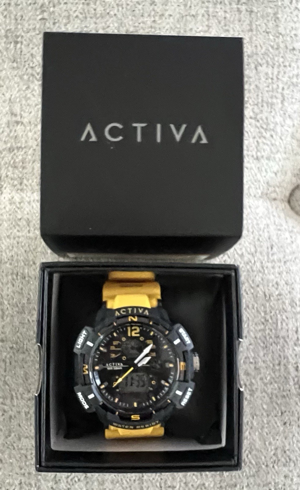 ACW8045-004 – Activa X Invicta Yellow Band Digital Men’s Watch – 53mm New In Box