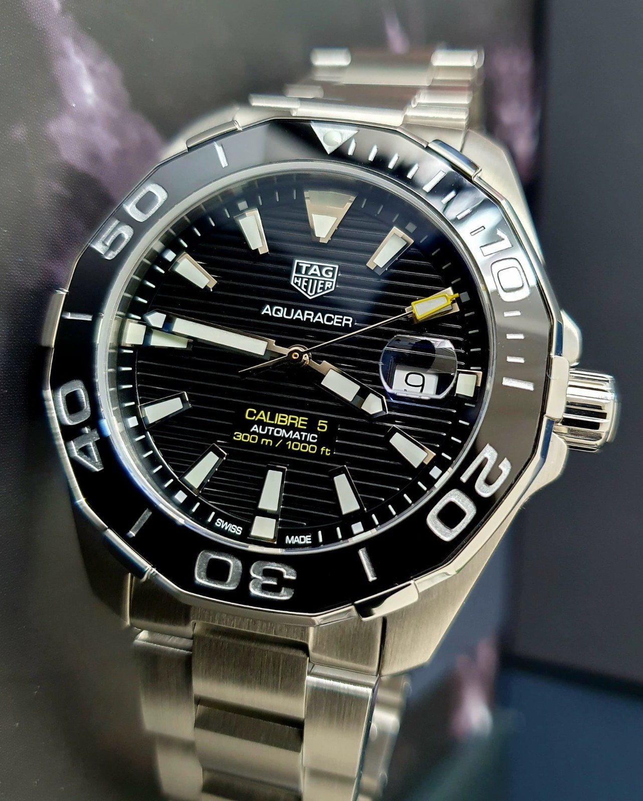 TAG Heuer Black Aquaracer Watch 43mm – WAY201A.BA0927