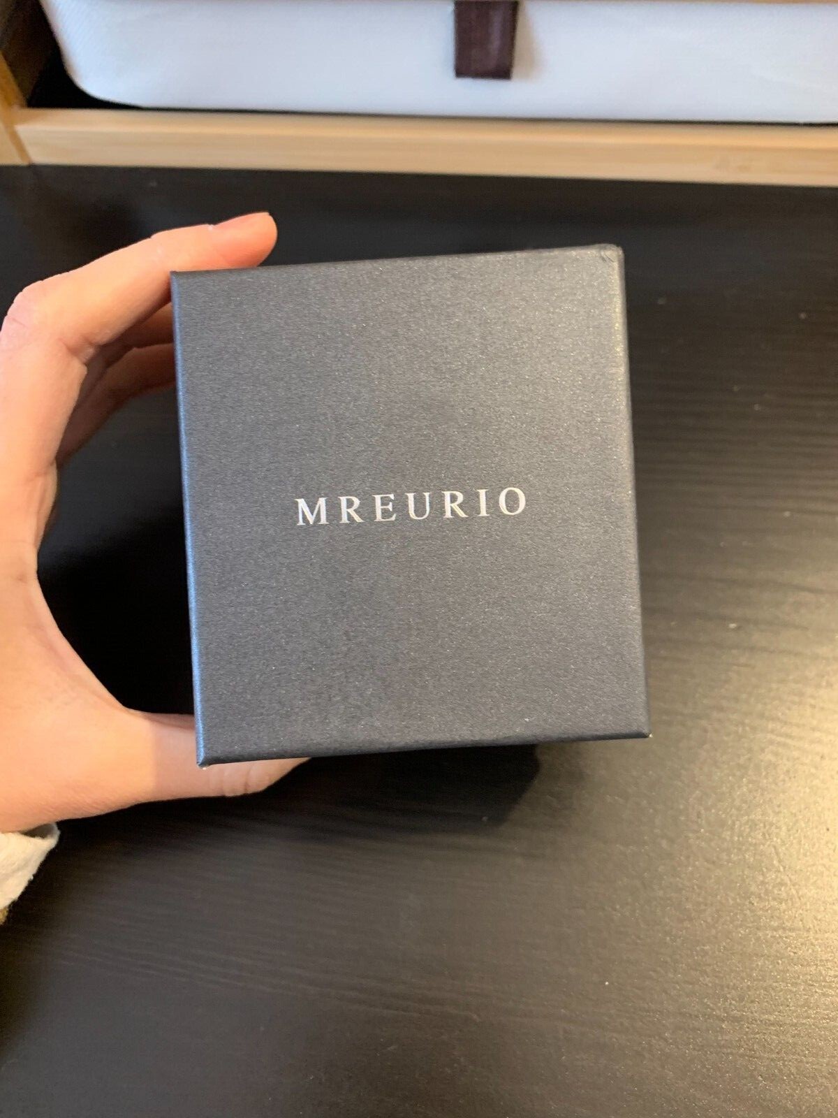 Mreurio White Dial Round Gold Tone Case Brown Leather Band Watch Men