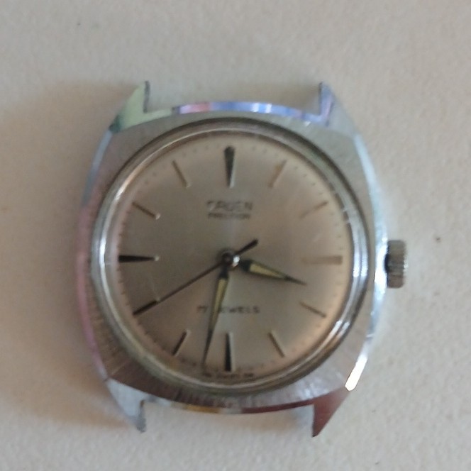 Gruen Manual Wind Silver Dial Watch Head/Case SS Screwback