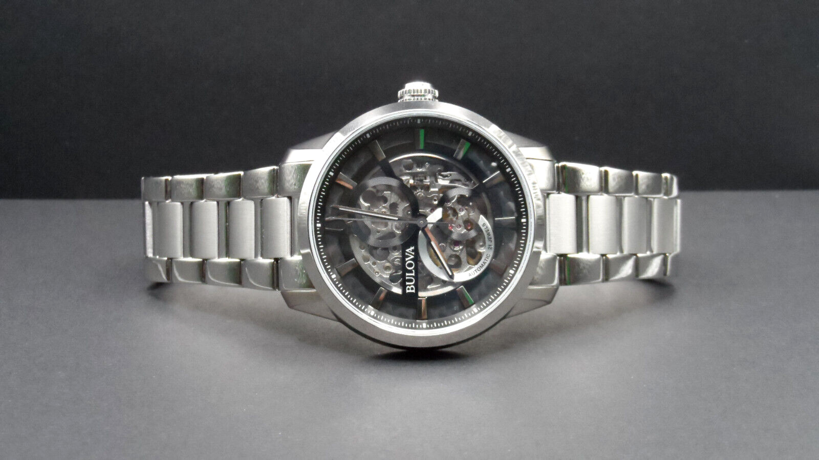 Bulova 96A208 Classic Sutton Automatic 21 Jewels Exhibition Dial Men’s Watch