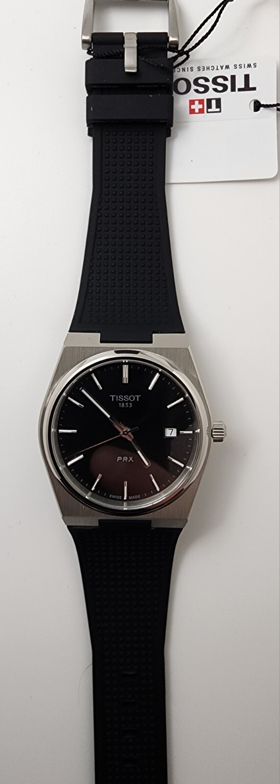 TISSOT PRX 40MM Black Dial Rubber Strap Watch T137.410.17.051.00
