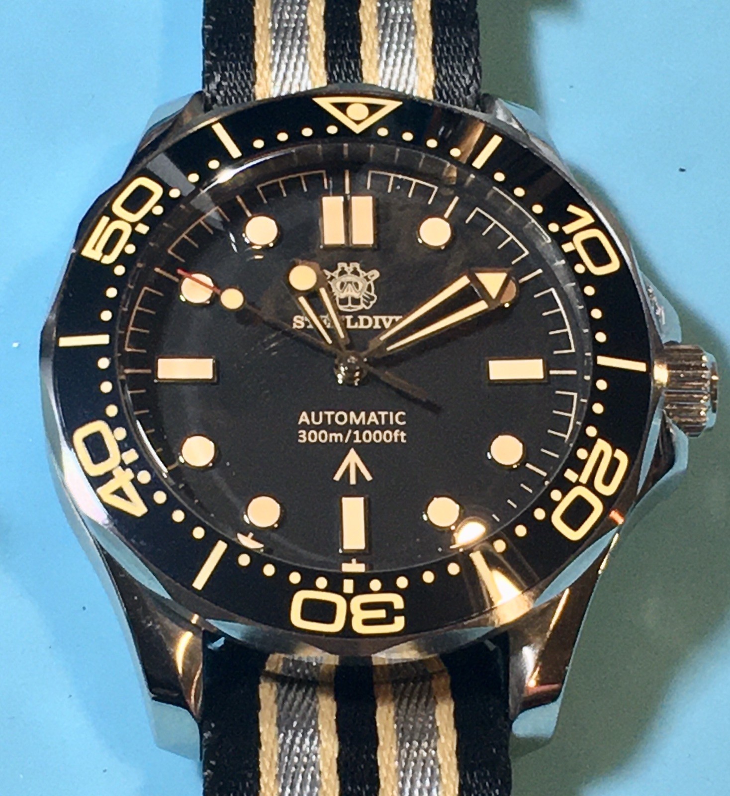 STEELDIVE 007 42MM WATCH NO TIME TO DIE SEIKO NH35 SAPPHIRE MILANESE & NATO BAND