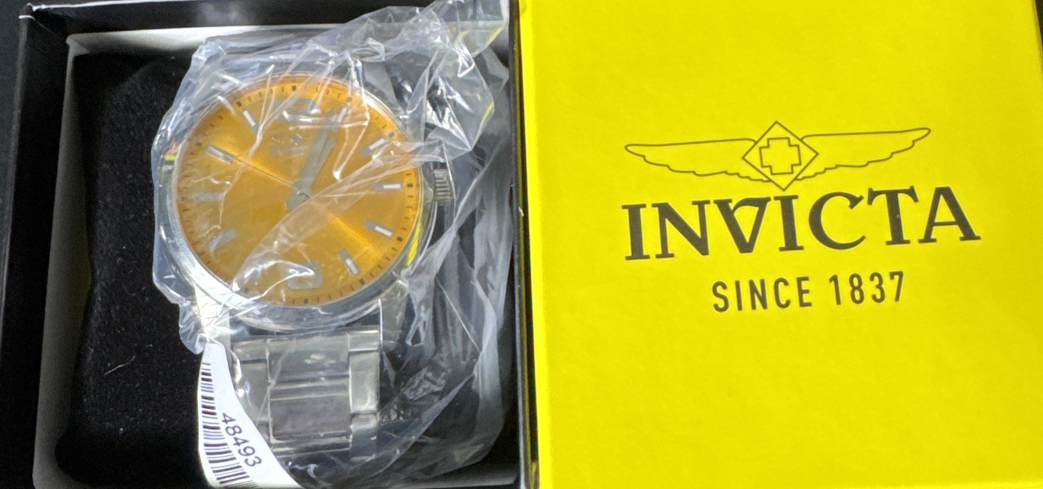 NIB Invicta Celestial 48493 Men’s Watch 43mm Steel Yellow Dial