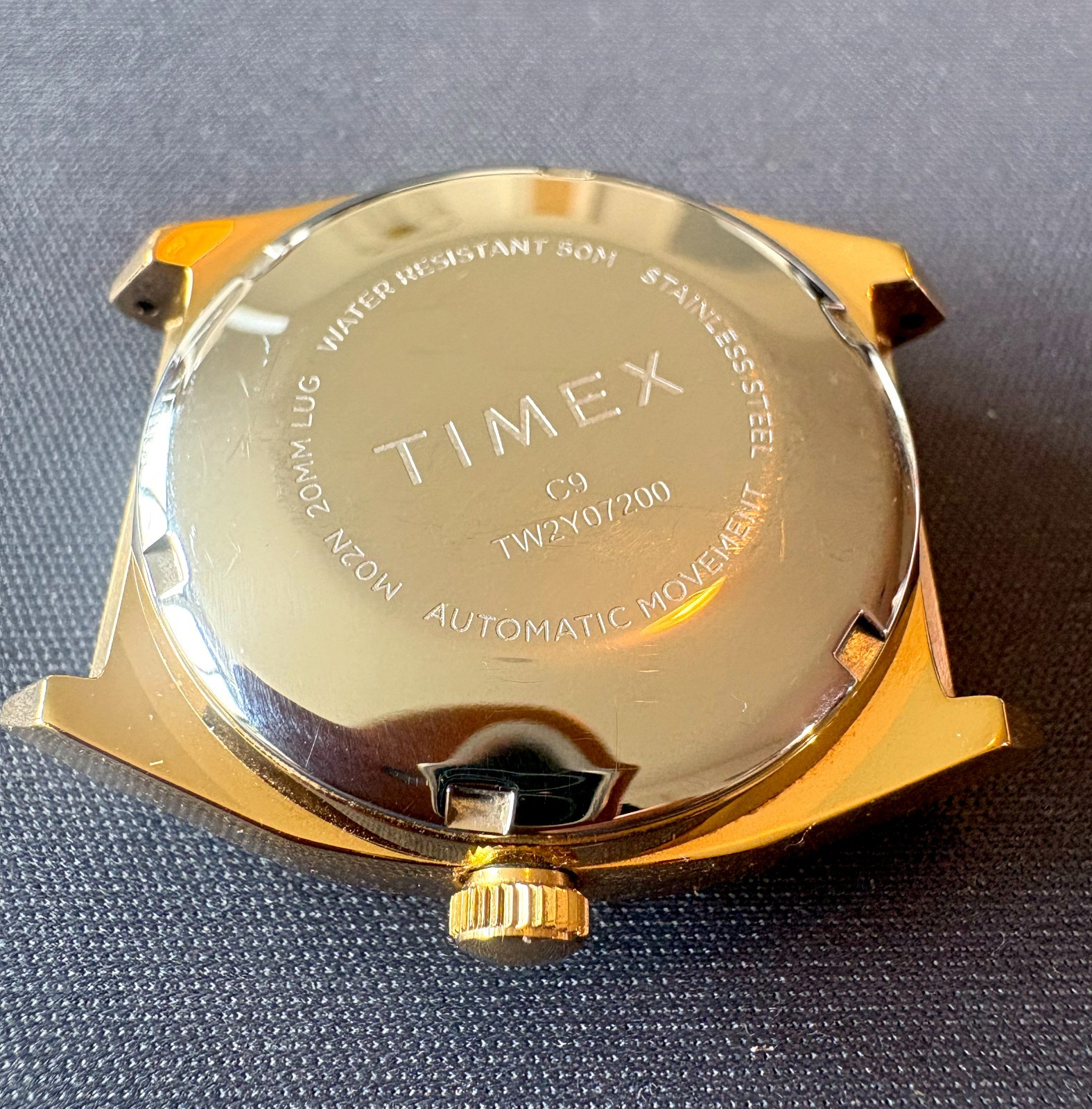 Automatic Wristwatch TIMEX 1983 REISSUE TW2Y07200 Elastic Stainless Steel Golden