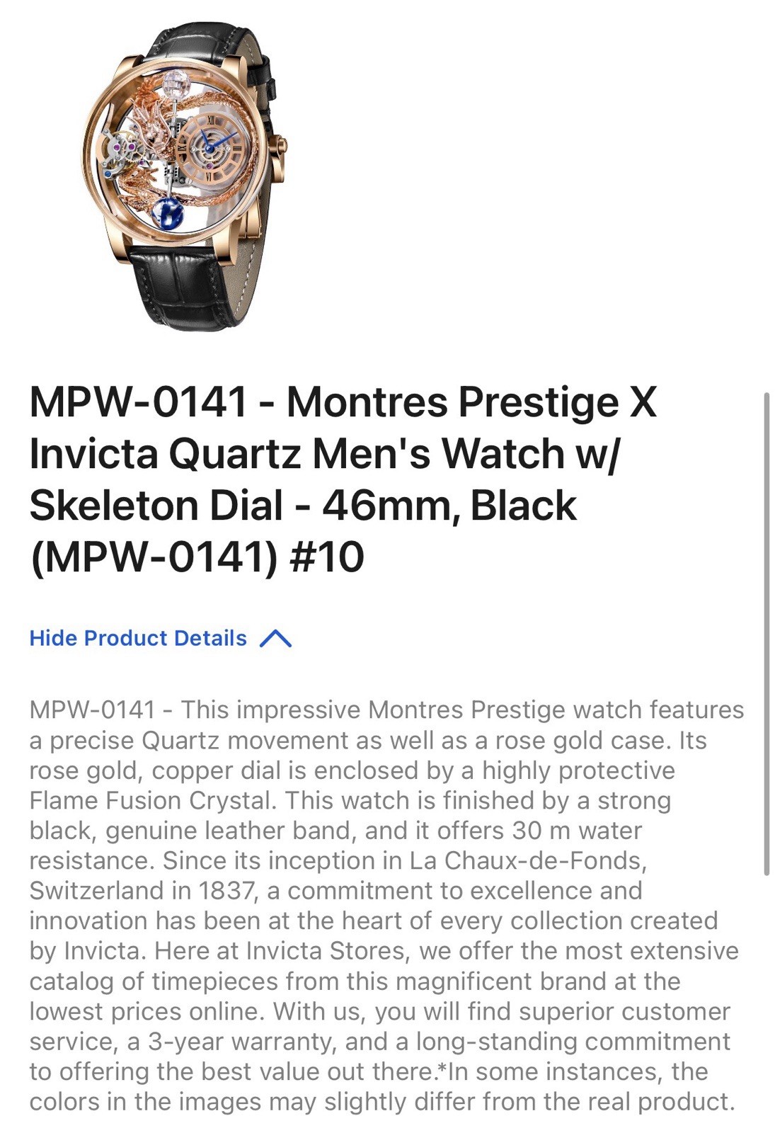 🔥Invicta Celestial Chinese DRAGON Montres Prestige 46mm Men’s Watch MPW-0141
