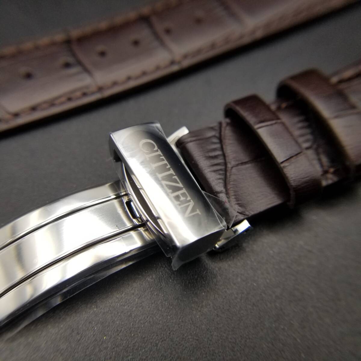 Citizen 20mm Watch Strap Citizen Collection NP1010 01A Leather Band Brown with D