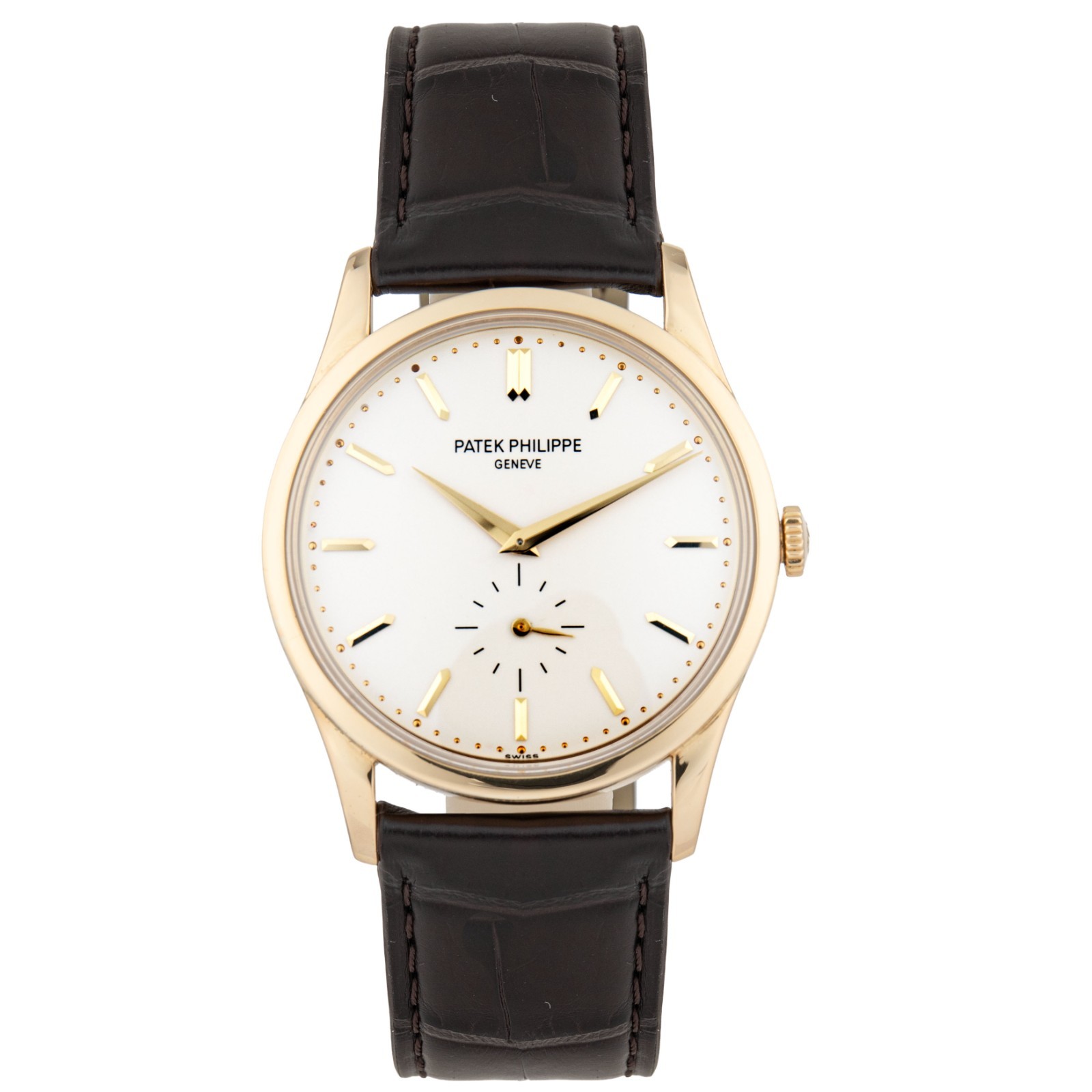 Patek Philippe Calatrava Yellow Gold Silver Dial 37mm 5196J