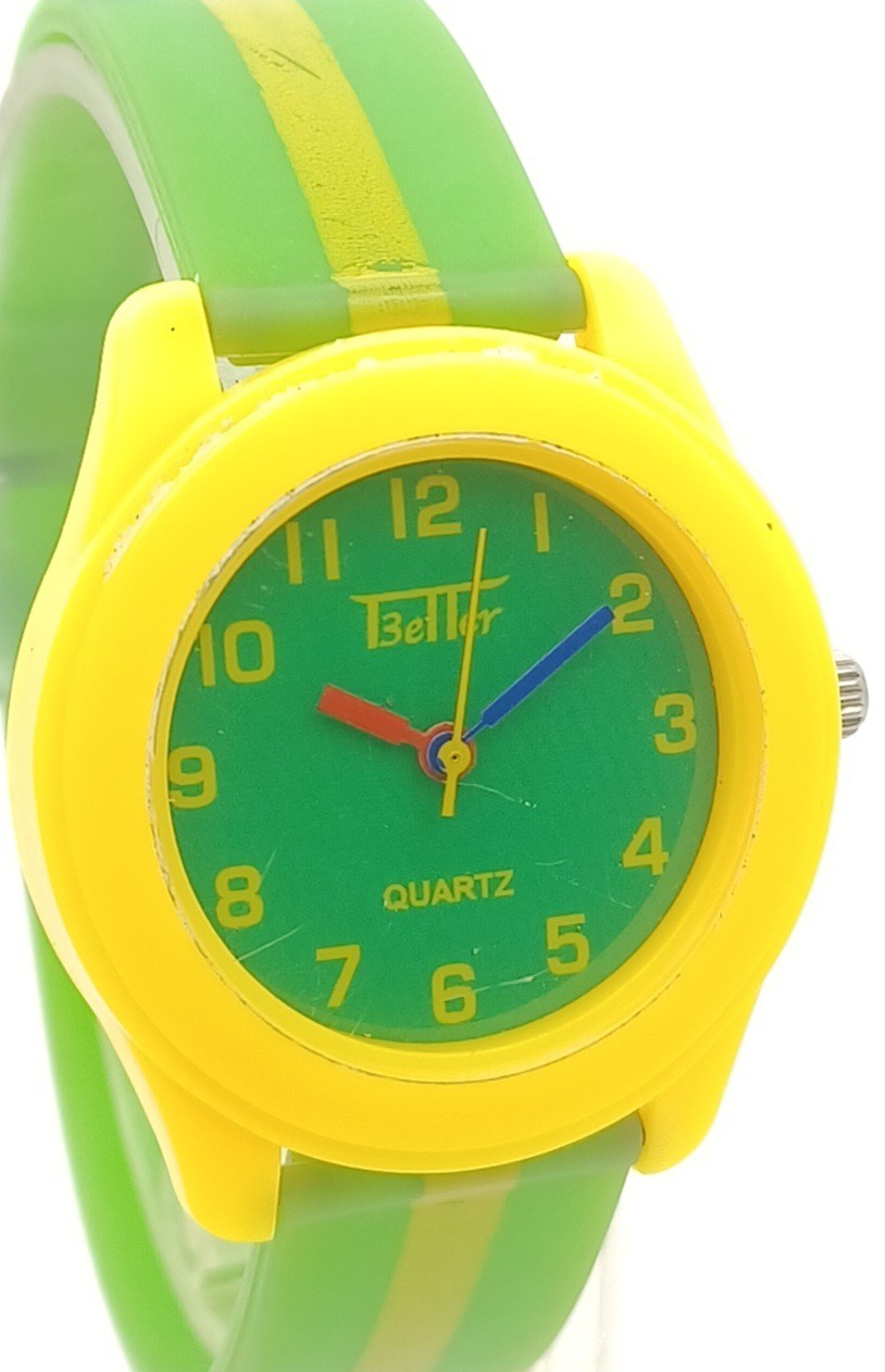 Better Womens Colorful Watch Yellow Green Quartz Fun Casual New Battery ✔️