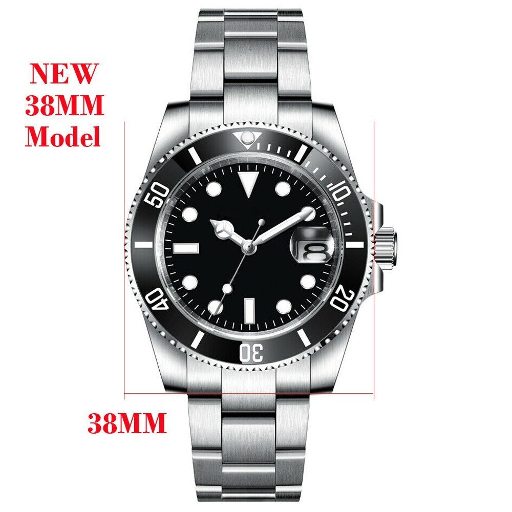 C3 Luminous Insert 38mm SUB Case NH35A Automatic Watch For Men Sapphire Glass