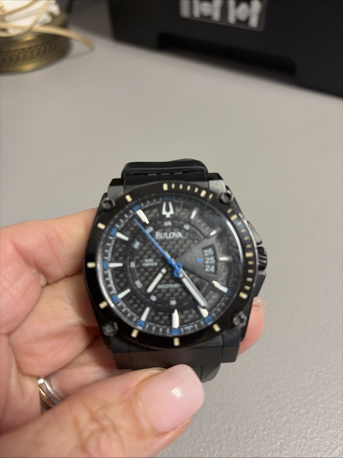 Bulova Precisionist Champlain C960944 ( 98B142 ) Rubber/Silicone Strap Working