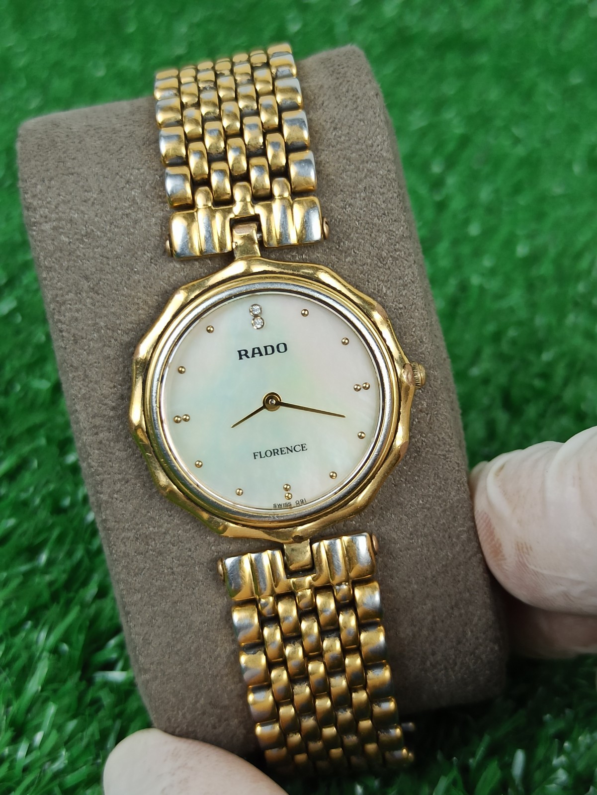 Iconic Model Rado Florence Classic Watch & Gold Tone Swiss Movement 80s Quartz