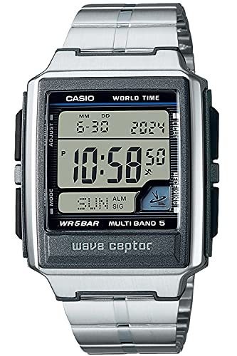 CASIO WAVE CEPTOR WV-59RD-1AJF Men’s Quartz Watch Digital Silver NEW Japan