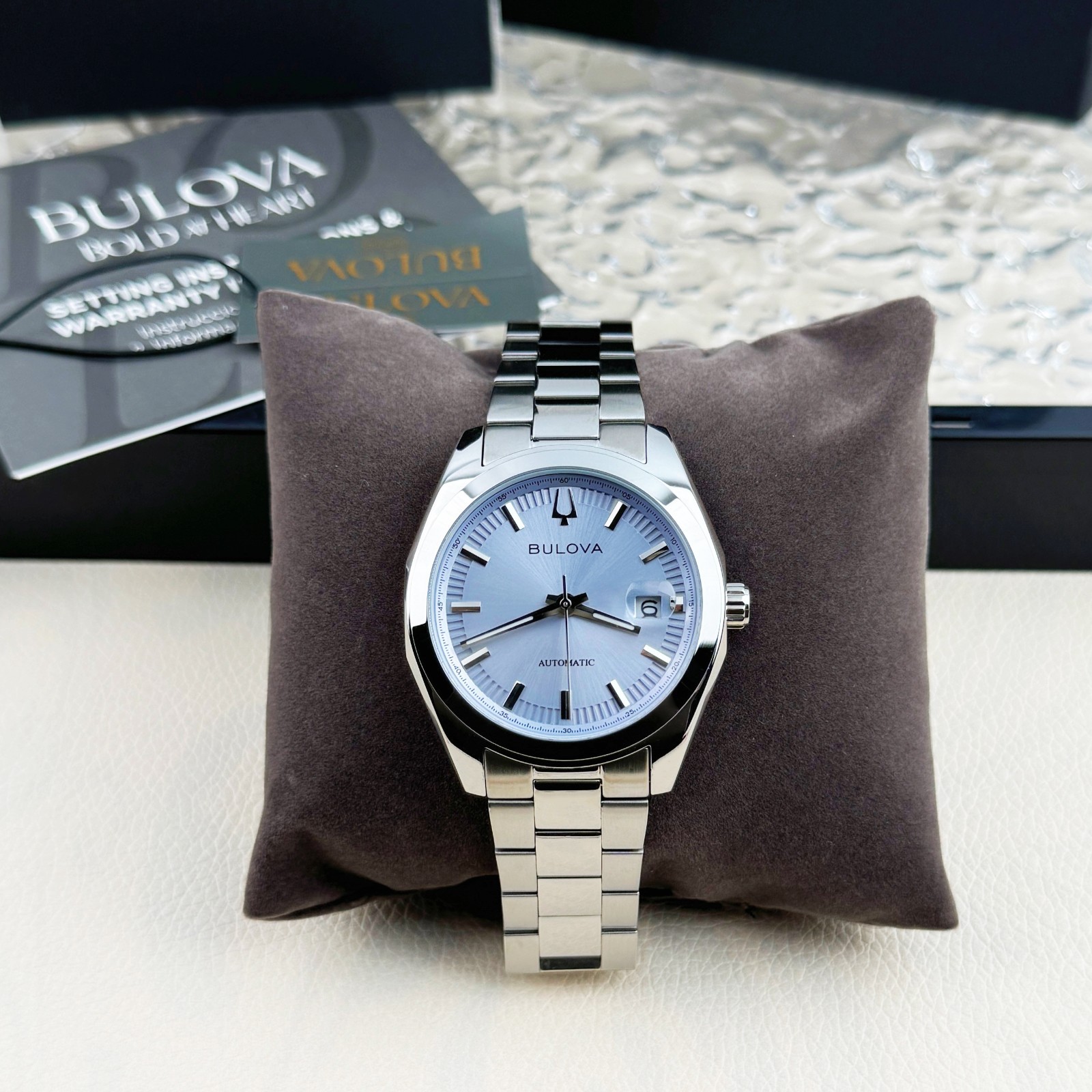 Bulova Classic Surveyor Automatic blue Dial Men’s watch 96B469 39mm