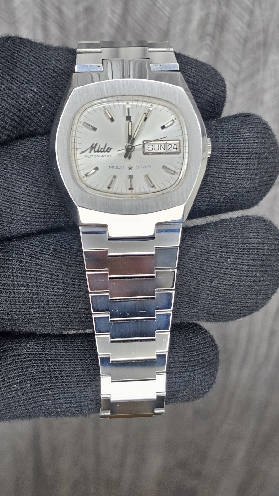 Mido Multistar NOS Automatic 25 Jewels Beauty White Dial Men’s Wristwatch Swiss.