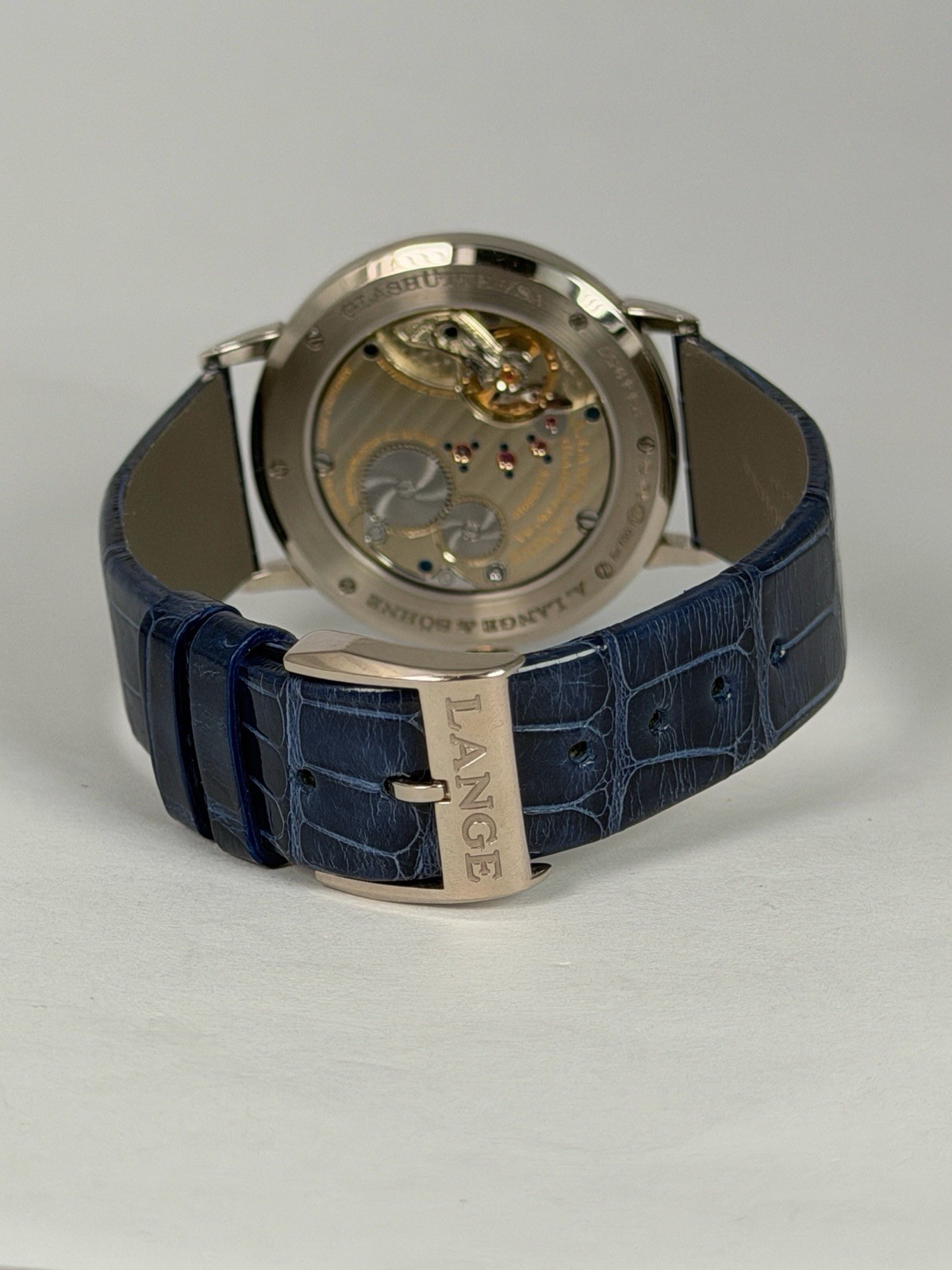 2020 A. Lange Saxonia Thin Aventurine Blue White Gold 205.086 Watch Box Papers