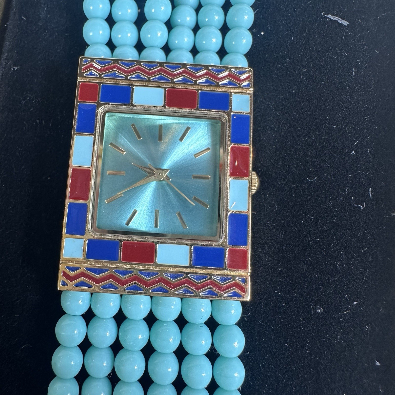 Met Museum (MMA) Egyptian Princess Beaded Quartz Watch Box Papers Working 2013