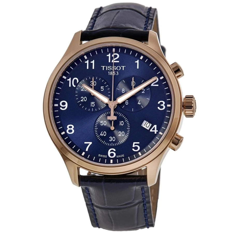 New Tissot Chrono XL Classic Blue Dial Leather Men’s Watch T116.617.36.042.00